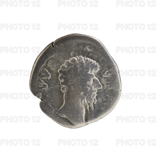 Denarius of Lucius Verus (130–169; Roman emperor 161–169), posthumous, issued by Marcus Aurelius (121–180; Roman emperor 161–180). Obverse: head of Lucius Verus bare, facing right, inscription D VVS - VER S (all around). Reverse: eagle standing right, head turned left, inscription CONSE - CRA O (all around). After 169, Roman Empire (27 BC–476). Coin: diameter 18.0–18.5 mm, weight 2.63 g, axis 0 degrees.