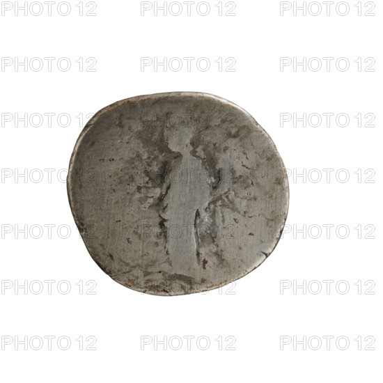 Denarius of Lucius Verus (130–169; Roman emperor 161–169). Obverse: head of Lucius Verus in laurel wreath facing right, inscription 'S AVG ARM - P' all around. Reverse: Pax standing left, holding a twig in his right hand and a cornucopia in his left, inscription all around. Dated to 166, Roman Empire (27 BC–476), Rome. Coin. Diameter: 17.0–18.5 mm; weight: 2.86 g; axis 0°.
