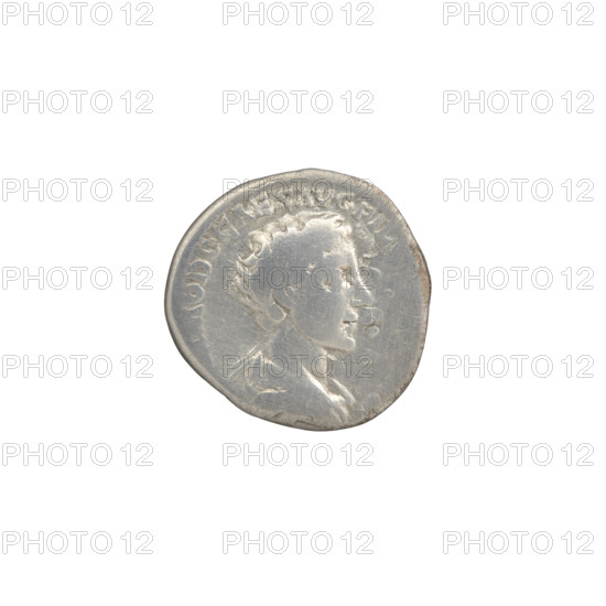 Denarius of Commodus (ca. 175–176 CE). Obverse: Bust of young Commodus draped, uncovered, facing right. Reverse: Hilaritas (personification) standing left, holding a cornucopia in left hand and a palm branch in right. Inscription around. Roman Empire; Rome. Silver coin; diameter 17.5–18.0 mm, weight 2.97 g, axis 345°.