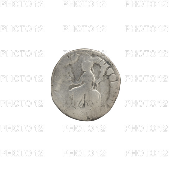 Denarius of Commodus (161–192; Roman emperor 177–192). Obverse: Head of Commodus in laurel wreath to the right, inscription M·COMM·DVS·AN·TONINVS·AVG. Reverse: Roma seated on a shield to the left, holding Victory in her right hand and a spear in her left, inscription RP·VI·MP·IIII·COS·III·P. Date: 181. Culture: Roman Empire (27 BC–476). Place: Rome. Medium: coin. Diameter: 17.0 mm. Weight: 2.12 g. Axis: 0 degrees.