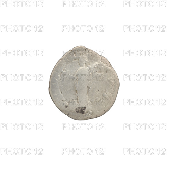 Denarius of Commodus (reign 177–192). Obverse: Head of Commodus in a laurel wreath facing right; inscription MODVS - ANTON, all around. Reverse: Pax standing left, holding a torch in her right hand and a cornucopia in her left, a shield at her feet on the left; inscription PM TR P VIIII IMP -, all around. Date: 183–184. Roman Empire (27 BC–476), Rome. Coin. Diameter 16.5–17.5 mm, weight 2.54 g, axis 180°. Subjects/iconography: Pax personification, torches, cornucopias, shields; maker/issuer: Commodus.