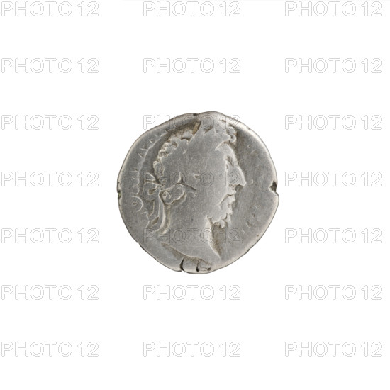 Denarius, Commodus (161–192; Roman emperor 177–192), c. 183–184. Obverse: Head of Commodus in laurel wreath facing right, inscription COMM A - AVG P BRIT. Reverse: Felicitas standing left, holding a caduceus in her right hand and a cornucopia in her left, inscription PM TR P, P VII COS IIII PP; episode legend FEL. Roman Empire (27 BC–476), Rome. Coin; diameter 16.5–17.0 mm, weight 2.89 g, axis 0°.