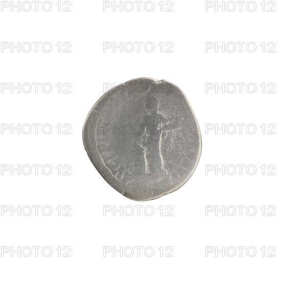 Denarius of Commodus (161–192; Roman Emperor 177–192). Obverse: Head of Commodus in laurel wreath facing right, legend 'M COMM ANT P - FEL AVG BRIT'. Reverse: Pietas standing left, holding a container for incense in her left hand and pouring it on an altar with her right hand, legend 'AVCT PIET PM TR P, SV PP'. Date: 186–187, Rome, Roman Empire (27 BC–476). Coin; diameter 17.5–18.0 mm, weight 2.15 g, axis 165°.