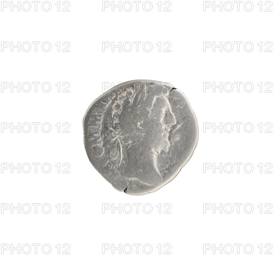 Denarius of Commodus (reign 177–192 CE). Obverse: Head of Commodus in laurel wreath facing right, inscription 'M COMM AN - P FE'. Reverse: Aequitas standing left holding scales in right hand and cornucopia in left, inscription 'RP XIII IM - P VIII COS V PP'. Date: 187–188 CE. Roman Empire, Rome. Coin; diameter 17.0 mm, weight 2.43 g, axis 180°.