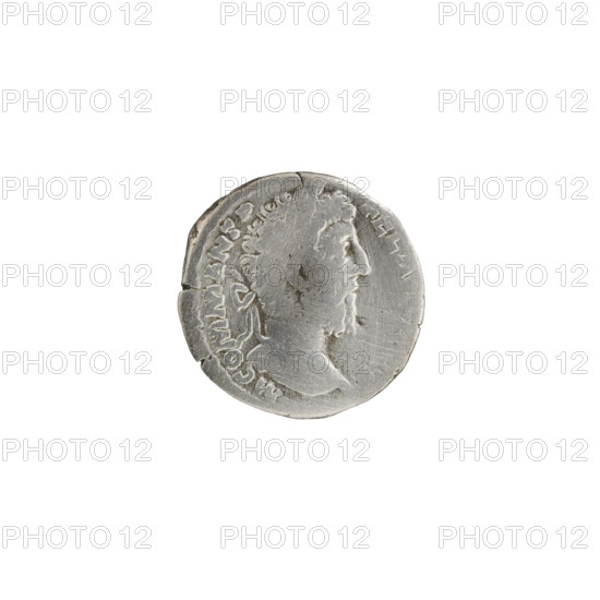 Denarius, Commodus (161–192; Roman emperor 177–192). Obverse: Head of Commodus in a laurel wreath facing right, inscription 'M COMM ANT P - FEL AVG B' all around. Reverse: Libertas stands frontally, head turned left; in her right hand she holds a liberation cap (pileus), in her left a staff (vindicta), inscription 'PM TR P XIII IM' all around. Date: 187–188. Roman Empire (27 BC–476). Rome. Coin. Diameter 16.5 mm; weight 2.09 g; axis 180°.