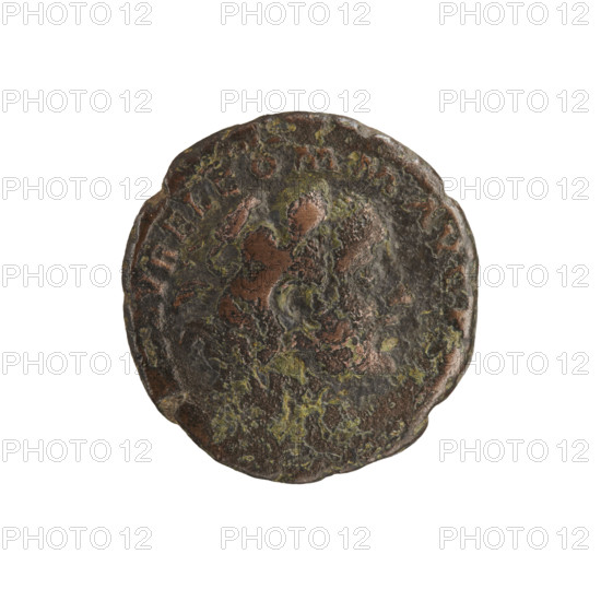 Commodus (161–192; Roman emperor 177–192), issuer: Commodus — obverse: head of Commodus in laurel wreath to the right, legend EL AVREL COMM AVG P; reverse: club in the middle of a wreath, legends HER - CVL / RO - MAN / AV - , V / S - in both fields horizontally; attributes: clubs, wreaths, lion skin (bust in lion skin); date: 191–192; culture: Roman Empire; place: Rome; object: coin; diameter: 24.0 mm; weight: 10.15 g; axis: 15 degrees.