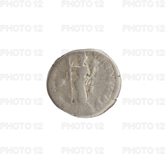 Denarius of Commodus (reigned 177–192). Obverse: head of Commodus in laurel wreath facing right, inscribed L AEL AVREL C, FEL. Reverse: Fides (Fidelity) standing left, holding a banner in her right hand and a cornucopia in her left; star in right field, inscribed P M, P VIII COS VII PP. Date: 192. Roman Empire. Rome. Coin (metal): diameter 17.5–18.0 mm, weight 2.94 g, axis 0°.