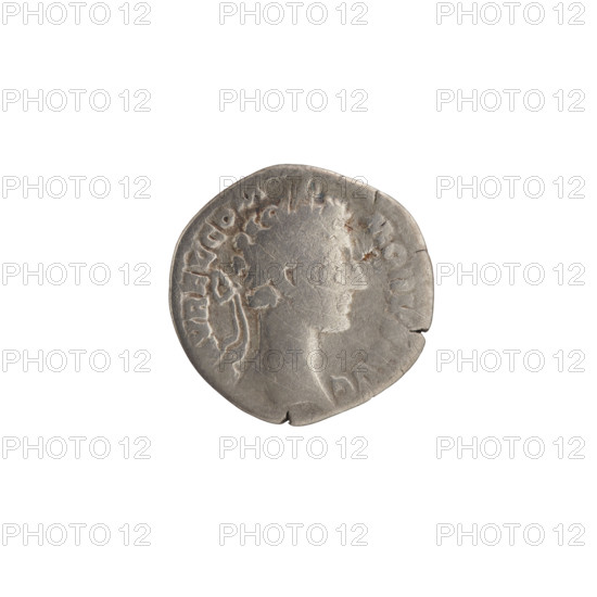 Denarius, Commodus (161–192), struck 179. Obverse: Head of Commodus in a laurel wreath facing right, inscription L AVREL COM—MODVS AVG. Reverse: Salus seated left, holding a branch in her right hand, below an altar with a snake wrapped around it, left hand resting on the back of the seat, inscription TR P III COS II PP circumferential. Iconography: Salus, snakes, personifications, altars. Roman Empire; Rome. Coin; diameter 18.0 mm; weight 2.53 g; axis 0°.