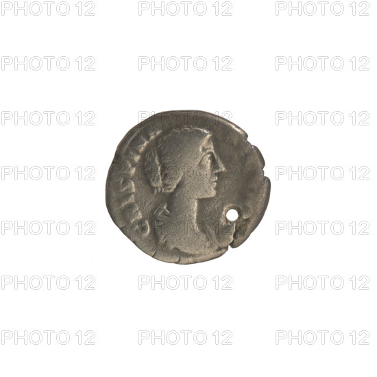 Denarius (with hole), Crispina (164–192?; Roman empress 178–191), 180–183, Roman Empire (27 BC–476), Rome, coin