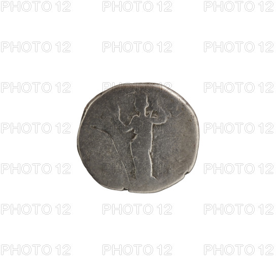 Denarius; obverse: bust of Crispina in drapery facing right, inscription 'RI, INA - AVGV' all around; reverse: Venus stands straight, turns her head left, holds an apple in her extended right hand, adjusts her robe on her shoulder with her left hand. Issuer: Commodus. Date: circa 178–183 CE. Materials/format: Roman coin; diameter 16.0–17.5 mm; weight 2.75 g; axis 0°. Subjects/identifications: Crispina (Roman empress, b. 164?; 178–192), Commodus (Roman emperor, 161–192), Venus; iconography noted for Crispina. Period/place: Roman Empire (27 BCE–476 CE), Rome.