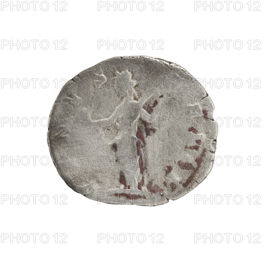 Denarius, Julia Domna (ca. 160–217; Roman empress 193–211). Obv.: IVLIA AVGVSTA — Bust of Julia Domna facing right. Rev.: VENVS FELIX — Venus standing facing left, holding an apple in her right outstretched hand, unwinding the folds of her robe with her left. Date: 198–209. Roman Empire (27 BC–476). Coin. Diameter: 16.5–18.7 mm. Weight: 2.67 g.