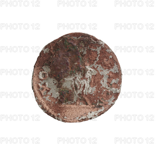 denarius (subaerate), Julia Domna (ca. 160–217; Roman empress 193–211). Obv.: IVLIA AVG, bust of Julia Domna facing right, pearl rim. Rev.: VO, PVBLICA, emperor in toga standing straight, head turned left, altar in left field, pearl rim. ca. 193–211, Roman Empire (27 BC–476). Coin: dia. 17.2–17.8 mm, weight 2.36 g.