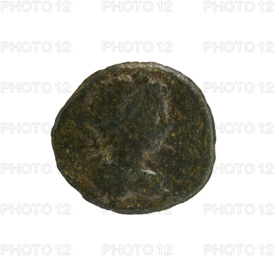 Denarius (anima), Caracalla (188–217; Roman emperor 198–217), issuer. Obverse: IMP ANTONA, bust of young Caracalla with laurel wreath and paludamentum facing right. Reverse: EN TA IMPERII, Caracalla in military dress and cloak standing straight, head turned left; in his right extended hand he holds Victoria, in his left hand a vertical spear; at his feet on the left a prisoner facing left in a long robe and pointed cap. Pearl rim. Date: 198. Roman Empire (27 BC–476). Rome. Coin. Diameter 16.4 mm–17.7 mm; weight 2.33 g.