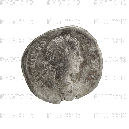 Denarius, Caracalla (188–217; Roman emperor 198–217). Obverse: ANTONINVS PIVS AVG — Head of Caracalla with laurel wreath facing right, pearl rim. Reverse: RESTITVTO VRBIS — Roma seated facing left, holding Victoria in her right hand, a spear in her left, round shield leaning against the throne, pearl rim. Date: 206–210. Roman Empire (27 BC–476). Rome. Coin. Diameter 18.8–18.9 mm; weight 2.71 g.