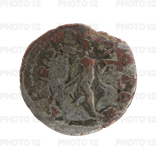 Antoninian (subaerate), Caracalla (188–217; Roman emperor 198–217). Obverse: NVSPIVS, bust of Caracalla in corona radiata and paludamentum facing right, pearl border. Reverse: MARS, CTOR, Mars naked in cloak and helmet striding right, holding a spear in his right hand and a trophy in his left, pearl border. Date: 213–217. Roman Empire (27 BC–476), Rome. Coin: diameter 22.1 mm, weight 3.67 g.