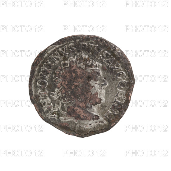 Denarius (subaerate), Caracalla (188–217; Roman emperor 198–217). Obverse: ANTONINVS PIVS AVG GERM — Head of Caracalla with laurel wreath facing right, pearl border. Reverse: M. TA AVG — Coin standing straight, head turned left, holding scales in right hand and cornucopia in left, pearl border. 213–217 CE, Roman Empire. Rome. Coin: diameter 18.0–18.6 mm, weight 2.18 g.