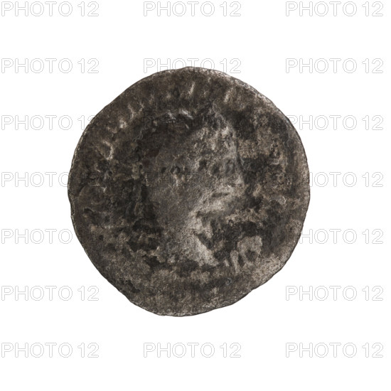 Denarius, Caracalla (188–217; Roman emperor 198–217). Obv.: ANTONINVSPIVSAVGGERM — Head of Caracalla with laurel wreath facing right, pearl rim. Rev.: PMTRPXVIIICOSIIIIPP — Fides in long robe standing straight, head facing left, holding a legionary badge in each hand, pearl rim. 215. Roman Empire (27 BC–476). Coin: dia. 18.6 mm, dia. 19.3 mm, weight 2.25 g.