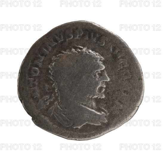 Antoninian, Caracalla (188–217; Roman emperor 198–217). Obverse: ANTONINVSPIVSAVGGERM — Bust of Caracalla in paludamentum and corona radiata facing right, pearl rim. Reverse: PMTRPXVIIICOSIIIIPP — Serapis in polos on head stands straight, head facing left, right hand raised, holding a long scepter in the left, pearl rim. Date: 216. Roman Empire (27 BC–476). Rome. Coin. Diameter 21.8–23.0 mm. Weight 3.96 g.