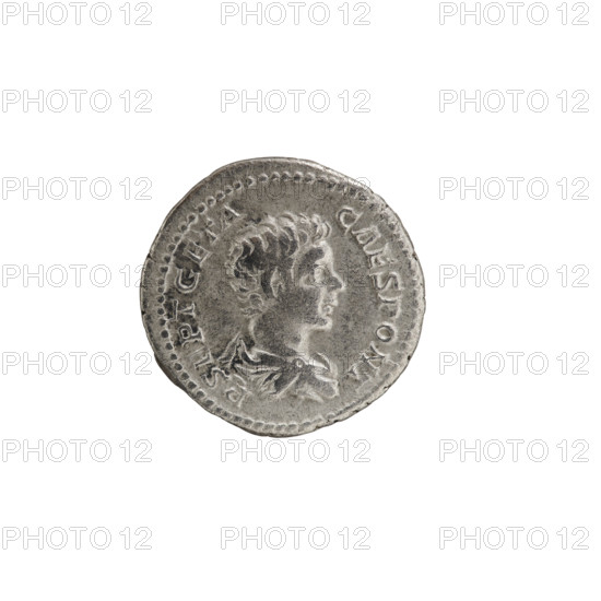Denarius of Geta (189–212 CE; Caesar 209–212). Obverse: Draped bust of Geta right, beaded border, inscription 'PSEPTGETA CAESPONT'. Reverse: Felicitas standing, holding a caduceus in the right hand and a cornucopia in the left, beaded border, inscription 'FELICIT ASAVGG'. Date: c. 200–202. Roman Empire (27 BCE–476 CE), Rome. Coin; diameter 19.0 mm, weight 3.13 g.