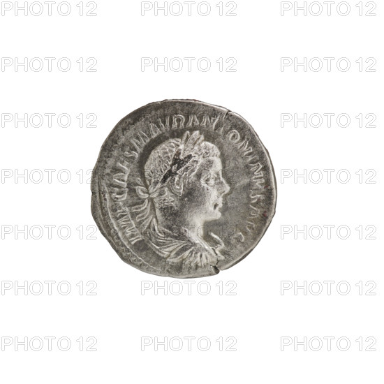 Denarius, Elagabalus (204–222; Roman emperor 218–222). Obverse: IMP CAES MAVR ANTONINVS AVG — Bust of Elagabalus facing right in radiant crown, armor and paludamentum, pearl rim. Reverse: MARSVICTOR — Naked Mars in helmet and flowing cloak striding right, holding a spear in his right hand and a trophy in his left, pearl rim. Date: 218–219. Roman Empire (27 BC–476). Material: coin. Diameter: 18.9–19.6 mm. Weight: 2.91 g.