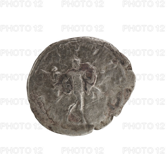 Antoninian, Elagabalus (204–222; Roman emperor 218–222). Obverse: IMP CAES MAVR ANTONINVS AVG — Bust of Elagabalus facing right in radiant crown, armor and paludamentum, pearl rim. Reverse: S VICTOR — Naked Mars in helmet striding right, holding a spear diagonally in his right hand and a trophy in his left, pearl rim. 219. Roman Empire (27 BC–476). Rome. Coin. Diameter 20.8–23.4 mm; weight 3.61 g.