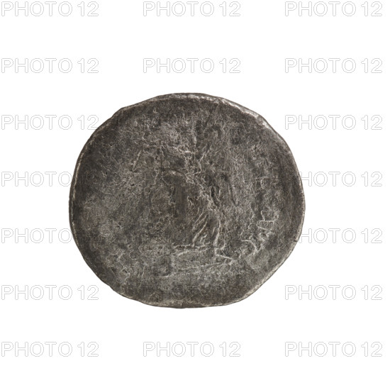 Antoninian, Elagabalus (reigned 218–222). Obverse: CAES MAVR ANTONIN — bust of Elagabalus facing right, wearing a radiate crown, armor, and paludamentum; pearl border. Reverse: VICTOR INAVG — Victoria running right, holding a wreath in her right hand and a palm in her left; pearl border. Date: 219. Roman Empire (27 BC–476). Coin. Diameter: 19.8–21.6 mm. Weight: 5.04 g.