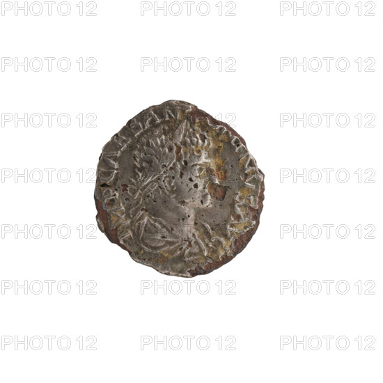 denarius (subaerate). Obv.: IMP CAES ANTONINVS AVG — Bust of Elagabalus right with laurel wreath and paludamentum. Rev.: MARS — Naked Mars in helmet striding right, holding a spear diagonally in his right hand, a trophy resting on his left shoulder. Date: 219. Roman Empire (27 BC–476). Coin. Diameter ~18.0–18.3 mm. Weight 2.31 g.