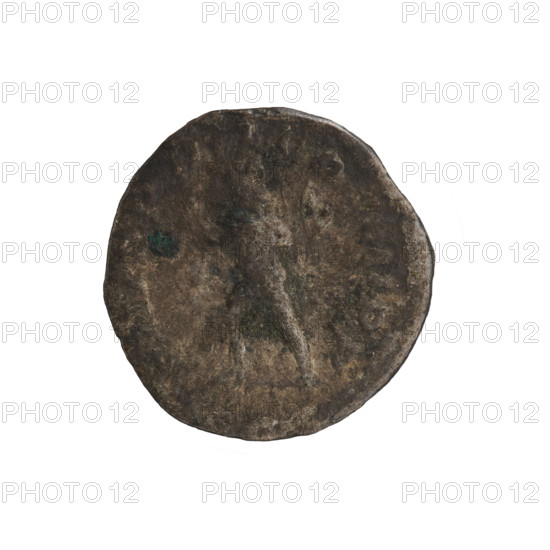 Denarius, Elagabalus (204–222; Roman emperor 218–222). Obverse: IMP ANTONINUS PIVS AVG — Bust of Elagabalus with laurel wreath and paludamentum to the right, pearl rim. Reverse: PM TR P IIII COS II P P — Sol naked, with a cloak on his shoulders, running to the left, right hand raised, holding a whip in the left; in the left field a star (?), pearl rim. Date: 221. Roman Empire (27 BC–476). Material: coin; diameter 18.0 mm; weight 2.18 g.
