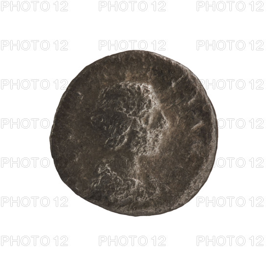 denarius, Elagabalus (204–222; Roman emperor 218–222). Obv.: IVLIA MAES A AVG — Draped bust of Julia Maesa facing right, pearl border. Rev.: PVDICITIA — Veiled Pudicitia seated on a throne facing left, raising the hem of her veil with her right hand and holding a scepter in her left, pearl border. Date: 218–223. Roman Empire (27 BC–476). Coin. Diameter ~18.5–18.7 mm; weight 2.45 g.