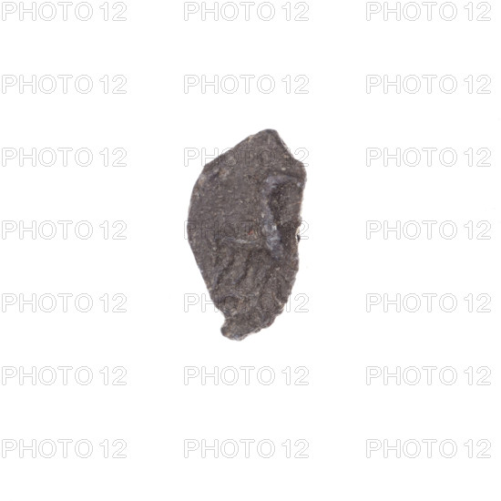 Fragment of a double-sided Drohiczyn seal. On one side an eagle with its head turned to the right; on the other side an illegible drawing. 11th–13th century, Drohiczyn, Poland. Seals: guild, customs, town, customs chamber, and official seals; seals with an eagle.