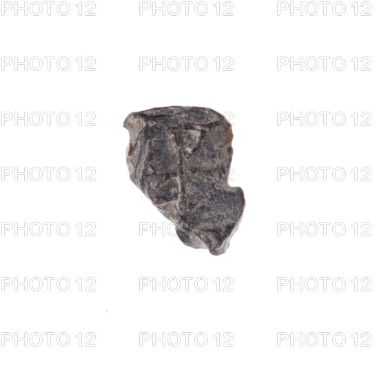 Fragment of a double-sided Drohiczyn seal. On one side, a cross with one arm ending in a triangle (ank cross). On the other side, the letter C. 11th–13th century. Poland, Drohiczyn.