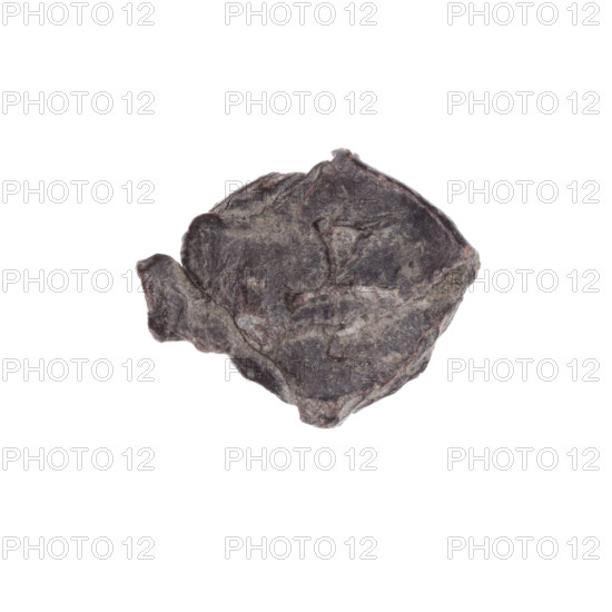 Fragment of a double-sided Drohiczyn seal. On one side, a cross with one arm ending in a triangle (an ank cross). On the other side, the letter C. 11th–13th century, Drohiczyn, Poland. Seals: guild seals, customs seals, town seals, customs house seals, official seals; seals with a cross; seals with a letter.