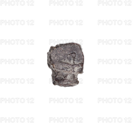 Fragment of a double-sided Drohiczyn seal. On one side a cross with one arm ending in a triangle (ankh cross). On the other side the letter C. 11th–13th century, Drohiczyn, Poland.