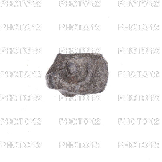 Drohiczyn seal; guild seals; customs seals; customs chamber seals; town seals; official seals; seals with a cross. Fragment of a double-sided Drohiczyn seal: on one side a dot and a fragment of the rim are visible; on the other side a two-pronged seal with a crossed-out left arm. 11th–13th century, Drohiczyn, Poland.