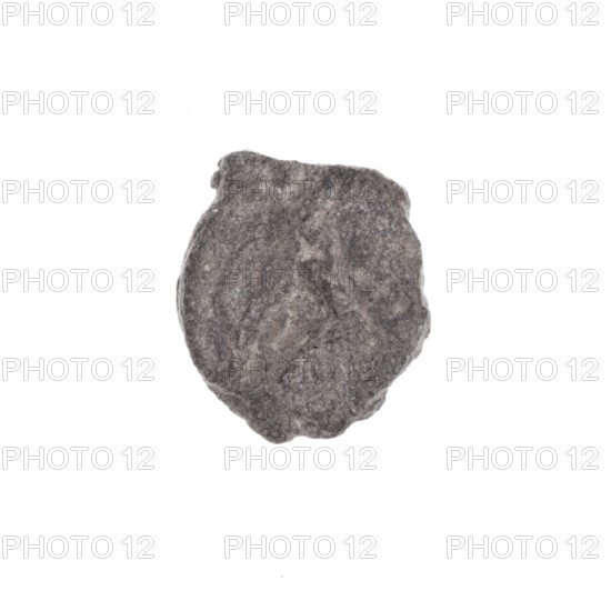 Fragment of a double-sided Drohiczyn seal. Illegible drawing on one side and the other. 11th–13th century. Poland, Drohiczyn. Seals: customs seals, guild seals, town seals, customs chamber seals, official seals.