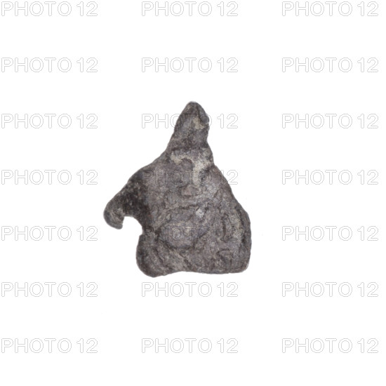 Fragment of a double-sided Drohiczyn seal. On one side a fragment of an eagle's head is visible; on the other an illegible drawing. 11th–13th century. Poland, Drohiczyn. Seal.