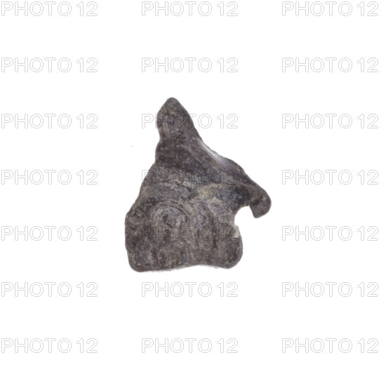 Fragment of a double-sided Drohiczyn seal. On one side a fragment of an eagle's head is visible; on the other an illegible drawing. 11th–13th century. Drohiczyn, Poland. Seals: guild seals, town seals, customs house seals, official seals, customs seals.
