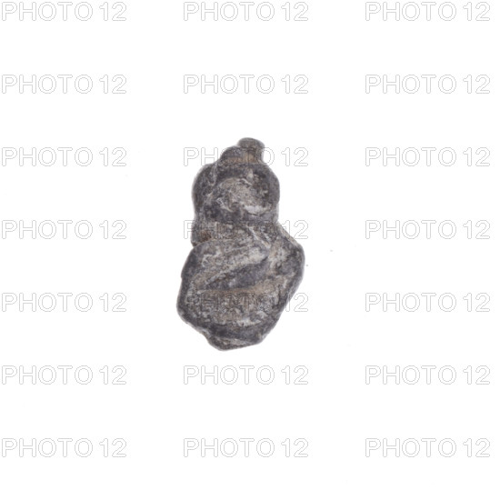 Fragment of a double-sided Drohiczyn seal. Illegible drawing on one side and the other. 11th–13th century. Drohiczyn, Poland. Seals: guild seals, town seals, customs seals, customs chamber seals, official seals.