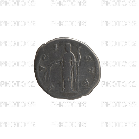 Denarius, Faustina the Elder (98–141; Roman empress 138–141) (posthumous), issuer Antoninus Pius (86–161; Roman emperor 138–161). Obverse: bust of Faustina I in drapery facing right, inscription DIVA · FAVSTINA. Reverse: Ceres veiled, standing left, holding ears of corn in her outstretched right hand and a long torch in her left, inscription A·VGVSTA. After 141, Rome, Roman Empire (27 BC–476). Coin; silver; weight 2.60 g; diameters 17.0–19.0 mm; axis 180°. Iconography: Ceres, ears of corn, veils, torches; portrait and inscriptions of Faustina the Elder.