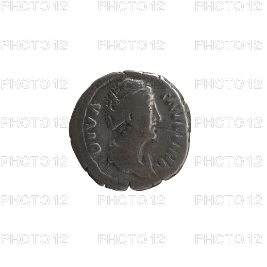 Denarius, Faustina the Elder (98–141; Roman empress 138–141) (posthumous), Antoninus Pius (86–161; Roman emperor 138–161) (issuer). Bust of Faustina I in drapery facing right, legend DIVA·FAVSTINA around; reverse: six-column façade of the temple of Divine Faustina with a statue of the empress in the middle, legend AED·DIV·FAVSTINAE circumferential. After 141, Roman Empire (27 BC–476), Rome. Coin; diameter 17.5–18.0 mm, weight 3.20 g, axis 0°.