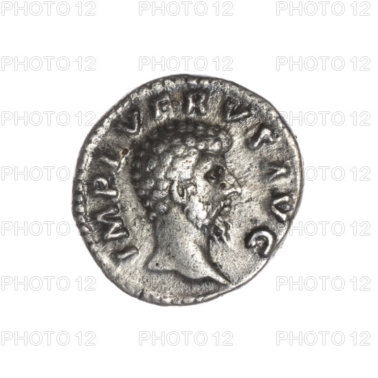 Denarius of Lucius Verus (130–169; Roman emperor 161–169), issuer: Lucius Verus. Obverse: head of Lucius Verus uncovered to the right, inscription IMP L VERVS AVG. Reverse: Providentia standing left, holding a globe in her outstretched right hand and a cornucopia in her left, inscription PROV- DEOR TR P II COS II. Date: 161–162. Roman Empire. Rome. Coin; diameter ~16.5–17.5 mm; weight 3.04 g; axis 180°.