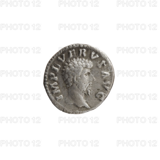 Denarius of Lucius Verus (130–169; Roman emperor 161–169). Obverse: Head of Lucius Verus uncovered, facing right; inscription IMP L VERVS AVG. Reverse: Providentia standing left, holding a globe in her outstretched right hand and a cornucopia in her left; inscription PROV·DEOR TR P II COS II. Date: 161–162. Roman Empire (27 BC–476), Rome. Coin; diameter 16.5–17.5 mm, weight 3.04 g, axis 180°.