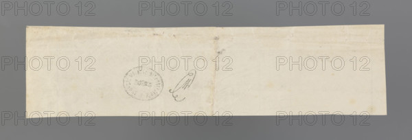 Receipt for the cashier of the Main Central National Committee, National Government, securities, January Uprising (1863–1864), National Loan; printed receipt with the inscription: 'Ser C // Ner. 5642 Polish Zloty. 2000. // The bearer of this receipt brought to the Main Cashier // of the Central National Committee // Polish Zloty.' On the reverse: an oval ink seal of the National Government and a signature initial. 1863, Poland; security receipt; size 1203 mm × 252 mm.