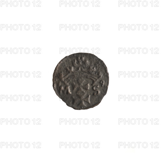 Gdansk denarius, Sigismund I the Old (King of Poland; 1506–1548). Polish coin, denarius (1539). Obverse: in the rim the Eagle of Royal Prussia. Reverse: in the rim the coat of arms of Gdansk; on the sides numerals, dates and letters (– 9 / M – S, 1539). Materials/style: coin, eagles, Jagiellon dynasty emblems, city coat of arms (Gdansk). Diameter 11.6–11.8 mm; weight 0.19 g.