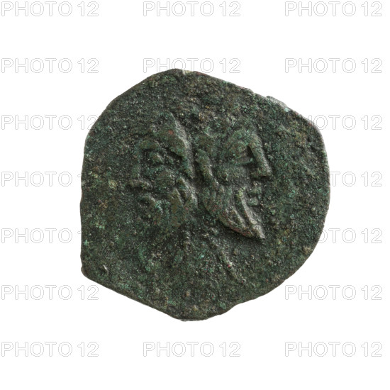 Titius, Q. (fl. 90 BC), publisher. Janus (mythology); ships; ship's prow; head of Janus. Obv.: Head of Janus with laurel wreath. Rev.: Ship's prow right; above Q. TITI. Date: 90 BC, Roman Republic (505–27 BC), Rome. Coin; diameter 27.2–27.4 mm; weight 11.16 g; axis 270°.