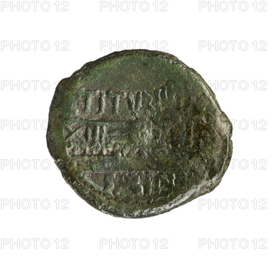 Titurius Sabinus, L. (fl. 89 BC; 75 BC), publisher. Obverse: head of Janus with laurel wreath. Reverse: ship's prow right; above, .TITVRI.LF; before I; below SABINAB in ligature. 89 BC, Roman Republic (505–27 BC), Rome. Coin. Diameter 28.5–28.7 mm, weight 14.06 g, axis 180°.