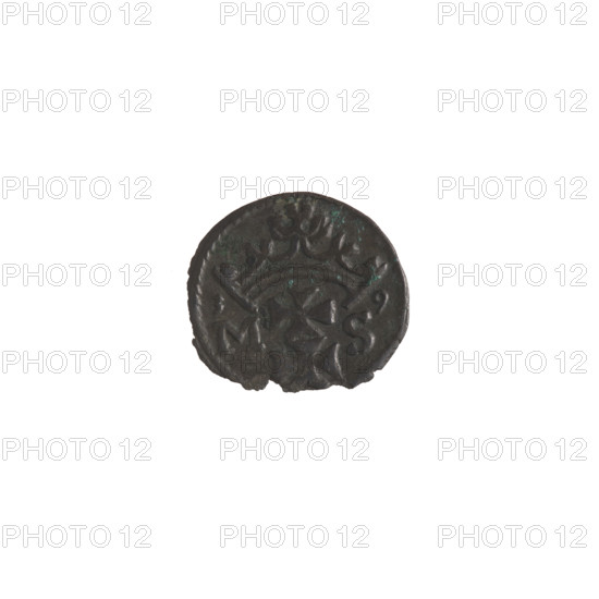 Gdansk denarius, Sigismund I the Old (King of Poland; reign 1506–1548). Obverse: in the border the Eagle of Royal Prussia. Reverse: in the border the coat of arms of Gdansk; on the sides numerals, dates and letters '3 - 9 / M - S', 1539. Polish coin; motifs: eagle (coat of arms), Jagiellon dynasty, city coat of arms. Diameter: 11.0–12.0 mm. Weight: 0.22 g.