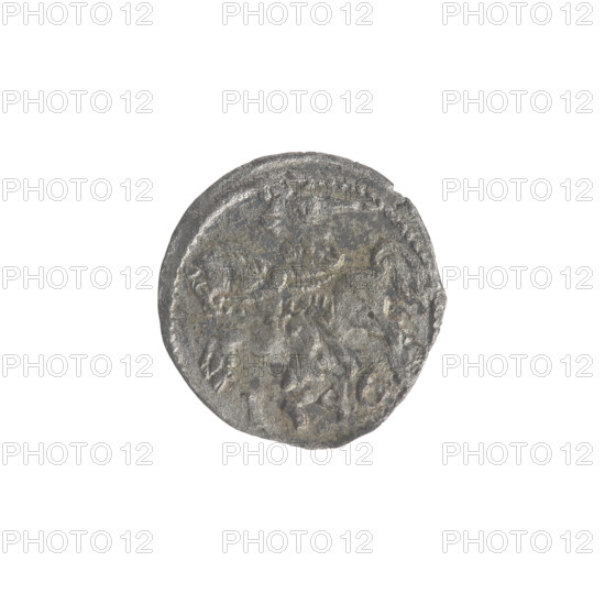 Lithuanian denarius, Sigismund II Augustus (King of Poland; 1544–1572); emblems of the Jagiellon dynasty; Polish eagle and Lithuanian Pursuer emblems. Obverse: Polish eagle in the rim. Reverse: Lithuanian Pursuer in the rim, below the year 1546. Grand Duchy of Lithuania, Vilnius, 1546. Coin; diameter 12.5–13.0 mm; weight 0.24 g.
