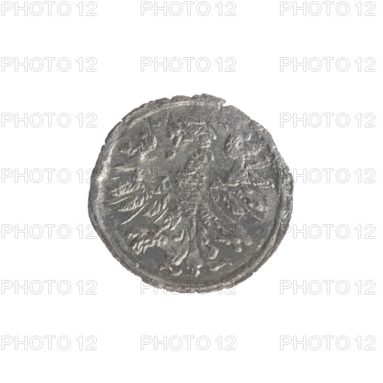 Denarius of Sigismund II Augustus (King of Poland, 1544–1572). Silver coin (denarius) dated 1546. Obverse: Polish eagle in the rim. Reverse: Lithuanian Pursuer (Pogon) in the rim, year 1546 below. Emblems of the Jagiellon dynasty. Associated with the Grand Duchy of Lithuania, struck in Vilnius. Diameter circa 13.5–14.0 mm; weight 0.22 g.