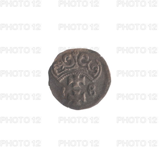 Gdansk denarius, Sigismund II Augustus (King of Poland; 1544–1572). Obverse: in the border the Eagle of Royal Prussia. Reverse: in the border the coat of arms of Gdansk; on the sides numerals of the date 1558. Emblems, eagles, city coats of arms; Jagiellonian dynasty. Coin (Poland, Gdansk), diameter 12.0–12.3 mm, weight 0.33 g.